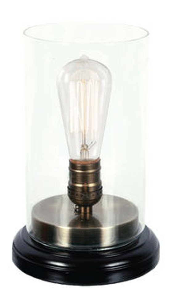 Glass / Wood Vintage Bulb Uplight - The Country Christmas Loft