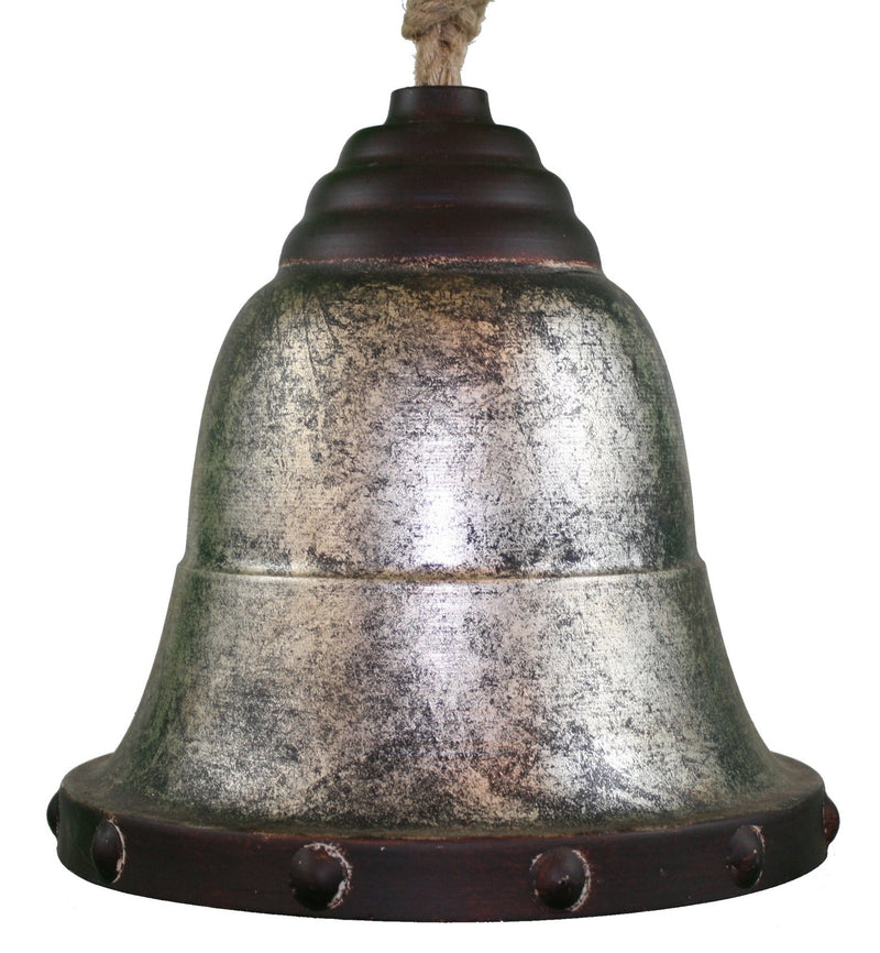 Tii Collections Huge Holiday Metal Bell (13 inch Wide) - Gold - The Country Christmas Loft
