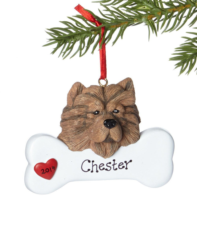 Special Breed Dog Bone Ornament - Chow Chow - The Country Christmas Loft