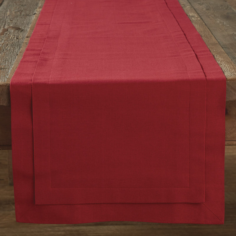 Tailored Table Runner - 72" - Red - The Country Christmas Loft