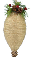 Burlap Holly - Finial - The Country Christmas Loft