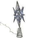 Twinkling Superbright LED Silver Starburst Treetopper