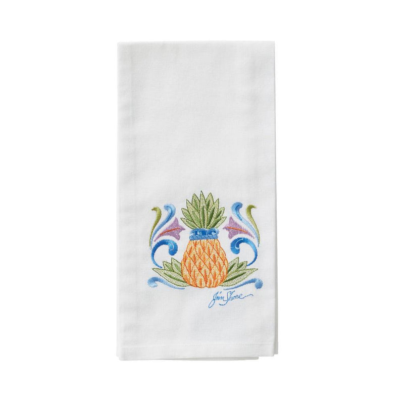 Embroidered Tea Towel - Pineapple - The Country Christmas Loft