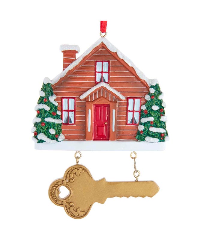 House with Key - New Home Ornament - The Country Christmas Loft