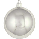 4" (100mm) Commercial Shatterproof Ball Ornament - Looking Glass Silver - 4 Pack - The Country Christmas Loft