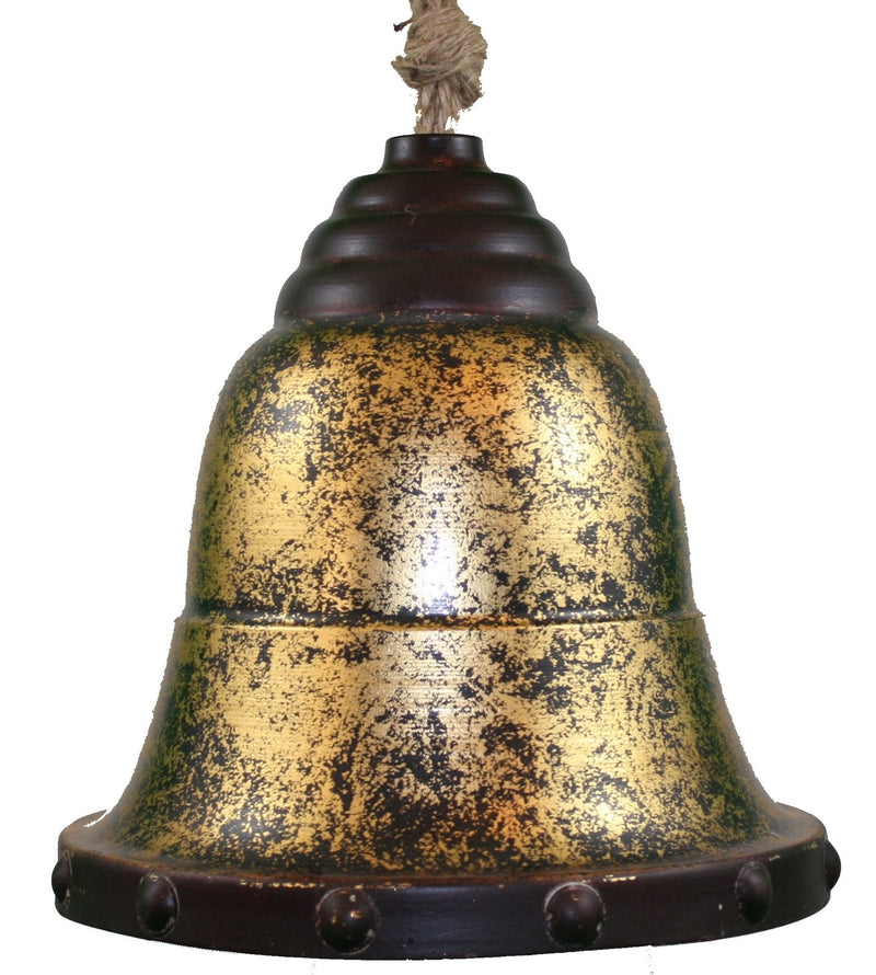 Tii Collections Huge Holiday Metal Bell (13 inch Wide) - Gold - The Country Christmas Loft
