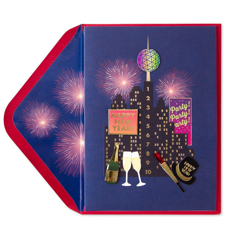New Years In NYC Collage Card - The Country Christmas Loft