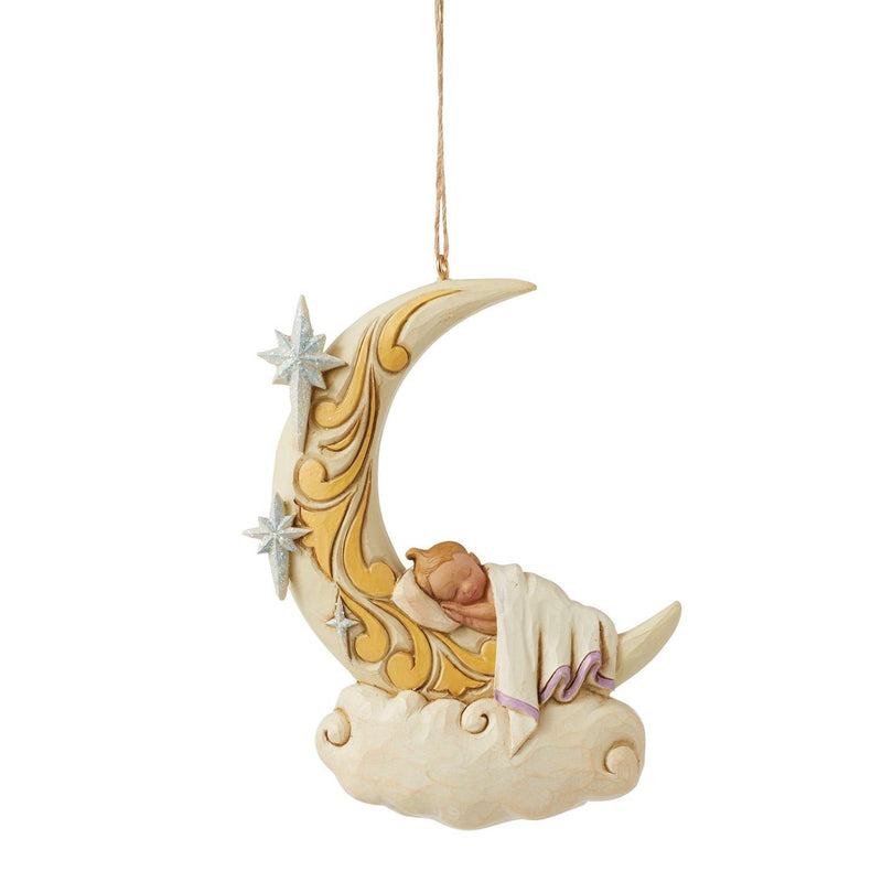 Baby Sleeping on the Moon Ornament - The Country Christmas Loft