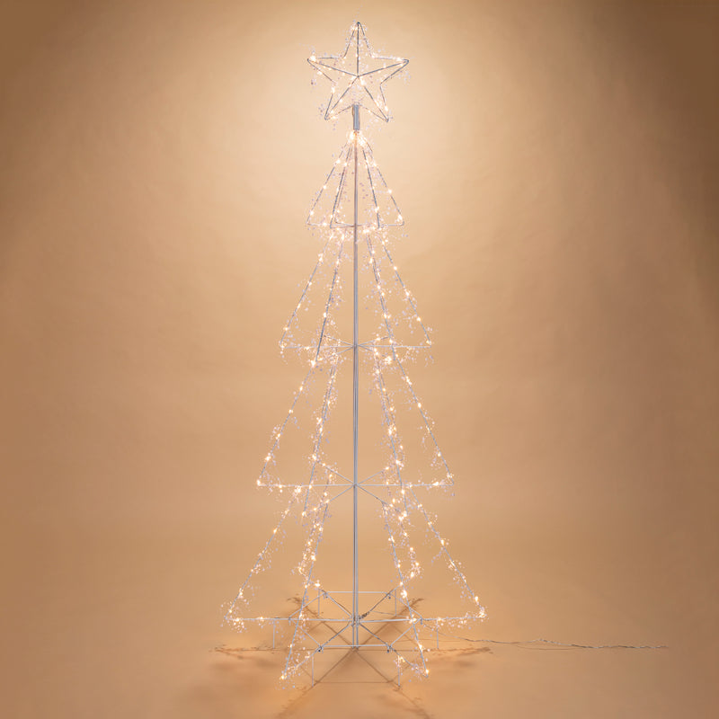 Lighted White Iron Tree - 70 inch - The Country Christmas Loft