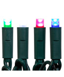 50-Light 5mm Multi-Color Frost LED Green Wire Light Set - The Country Christmas Loft
