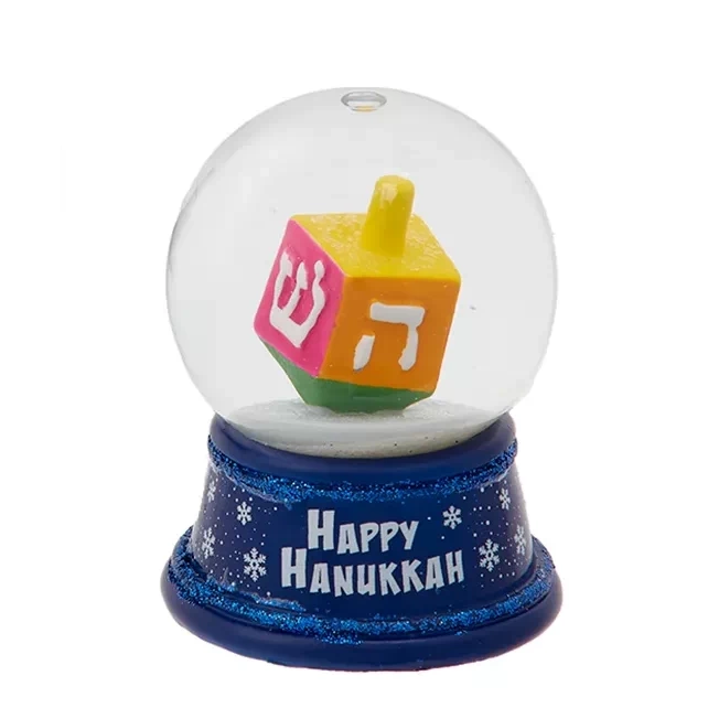 Happy Hanukkah Water Globe - Dreidel