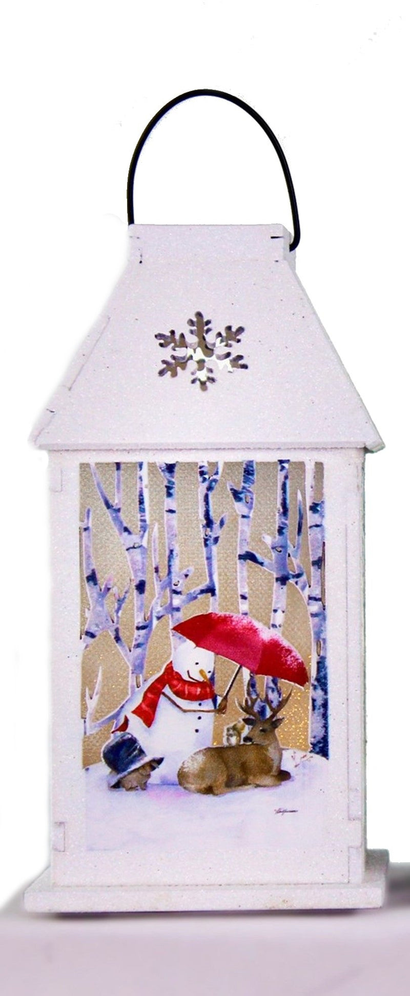 B/O Lit Lantern - Snowman - - The Country Christmas Loft