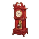 Musical Rotating Santa Mantle Clock - Rosy Red - The Country Christmas Loft