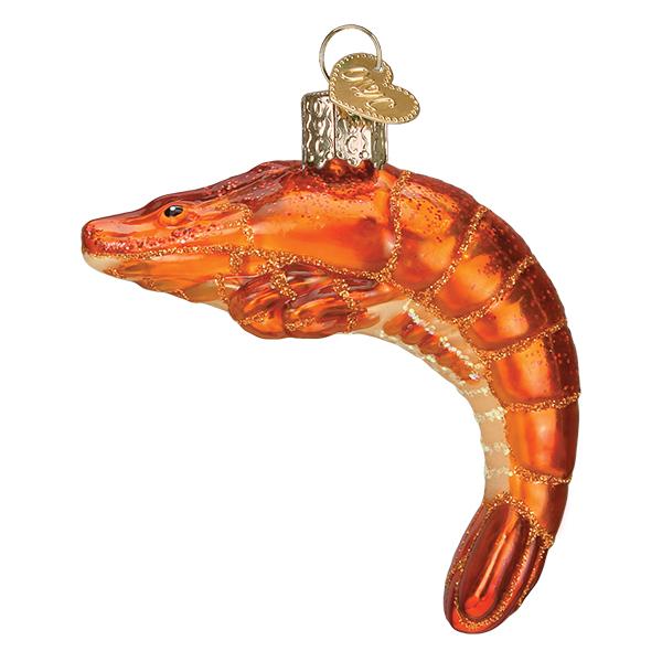 Shrimp Glass Ornament - The Country Christmas Loft