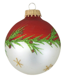 Krebs Glass Ball Ornament - Bi-Color Pine Garland - 4 Pack - The Country Christmas Loft