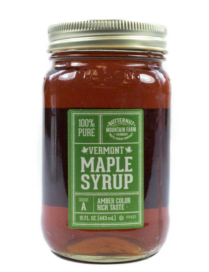 15 oz Mason Jar - Amber Maple Syrup - The Country Christmas Loft