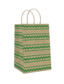 Foil Accented Kraft Treat Bag - 8 Pack - - The Country Christmas Loft