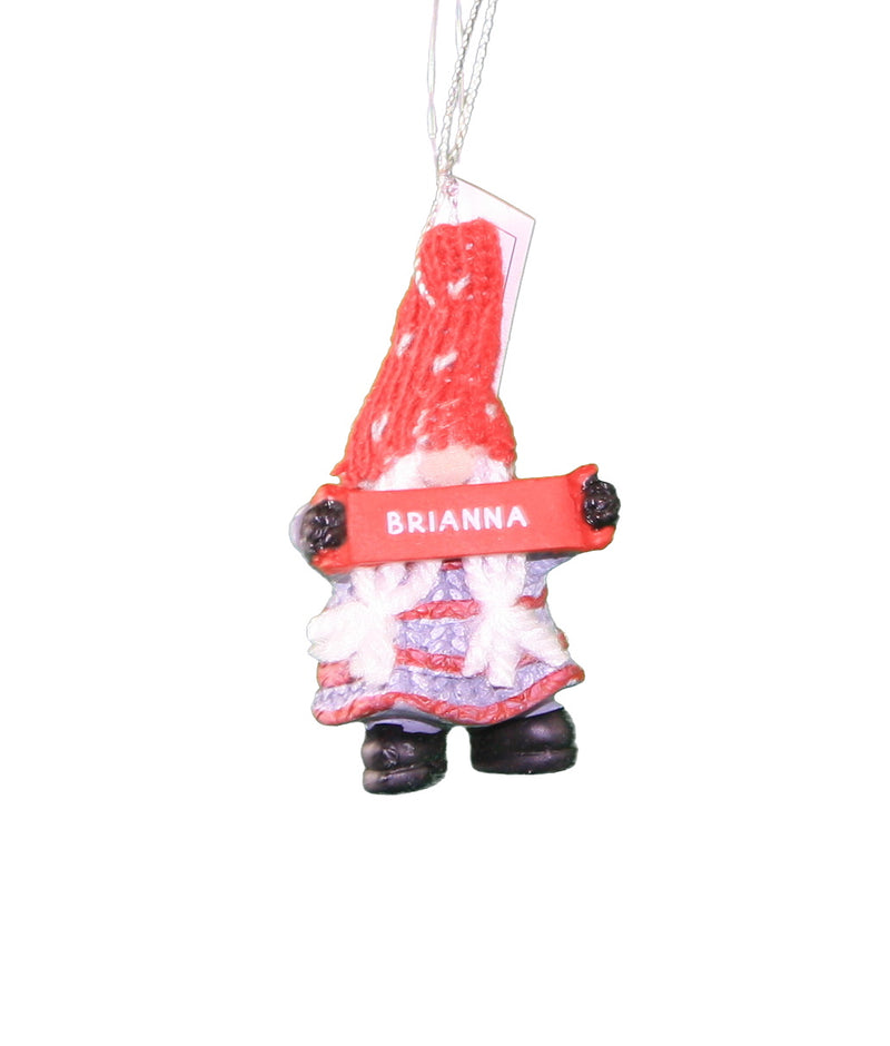 Personalized Gnome Ornament (Letters A-I) - Brianna - The Country Christmas Loft