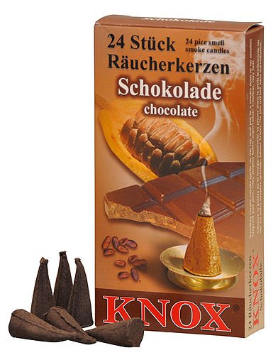 Knox German Scented Incense Cones (Pack Of 24) - Chocolate - The Country Christmas Loft