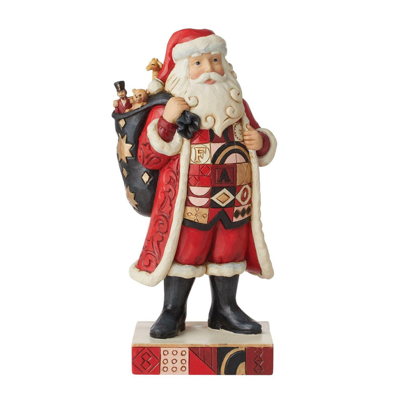 Santa with FAO Schwartz Toy Bag - Figurine - The Country Christmas Loft