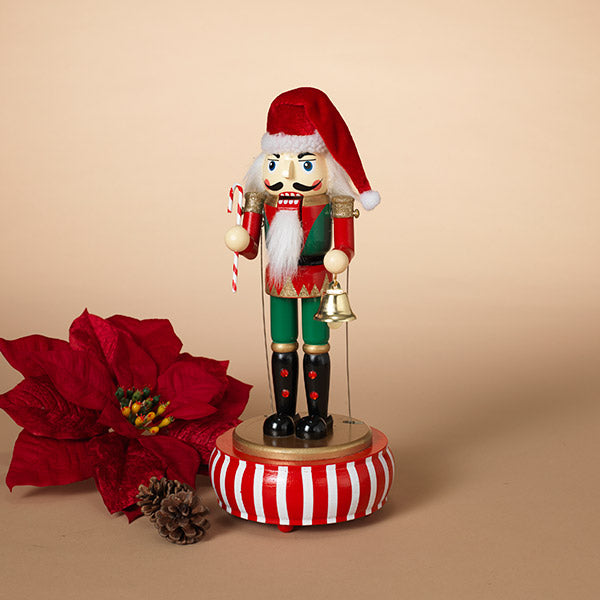 13" Wind Up Musical Wood Nutcracker Figurine - The Country Christmas Loft
