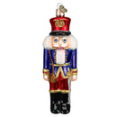 Blue Coat Soldier Nutcracker Glass Ornament - The Country Christmas Loft