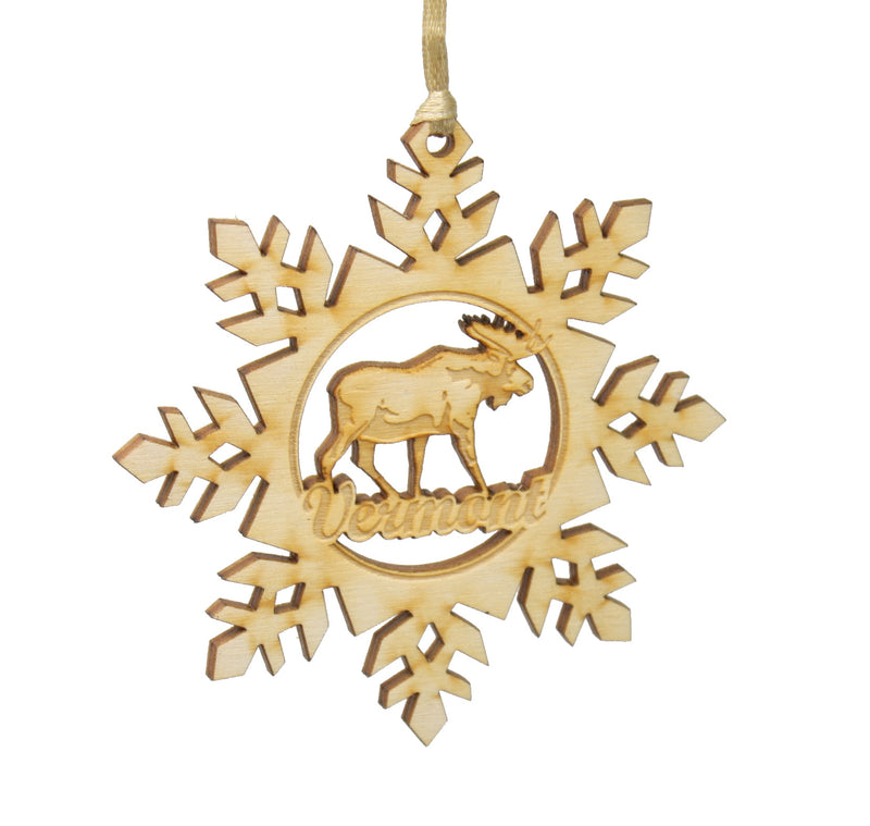 Wooden Laser Ornament - Snowflake - The Country Christmas Loft