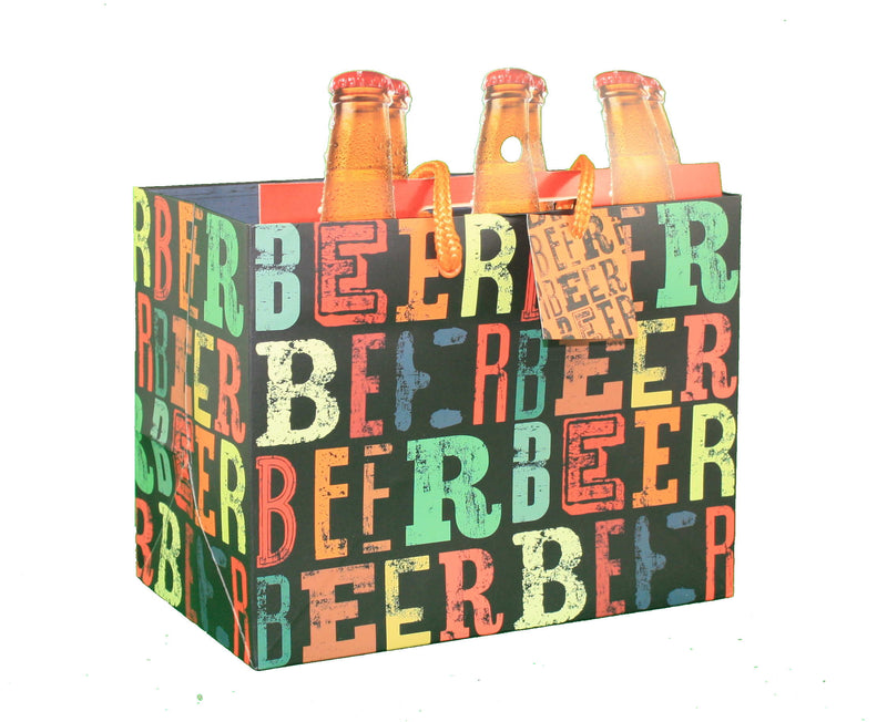 Heavyweight 6-pack Gift Bag -  Beer Beer Beer Beer - The Country Christmas Loft