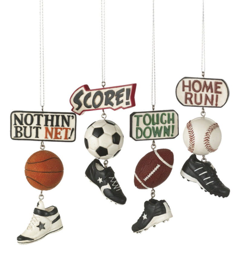 Sport Score Dangle Ornament -  Baseball - The Country Christmas Loft