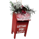 Wooden Christmas Mailbox Ornament -