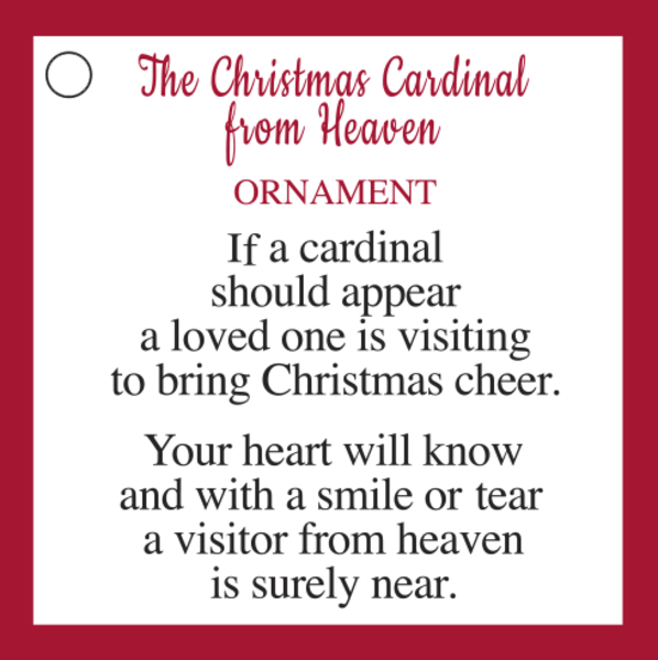 The Christmas Cardinal from Heaven Charm - The Country Christmas Loft