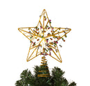Gold Star Lighted Tree Topper - The Country Christmas Loft