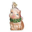 Holly Pig Glass Ornament - The Country Christmas Loft