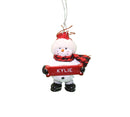 Cozy Snowman Ornament (Letters G - R) - - The Country Christmas Loft