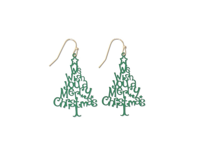 Merry Christmas Trees - Earrings - The Country Christmas Loft
