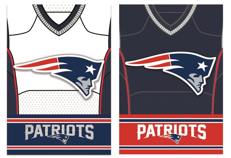 Double Sided Suede and Foil Jersey, New England Patriots Flag - The Country Christmas Loft