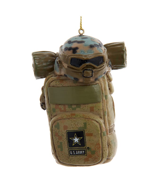 U.S. Army Backpack With Helmet Ornament