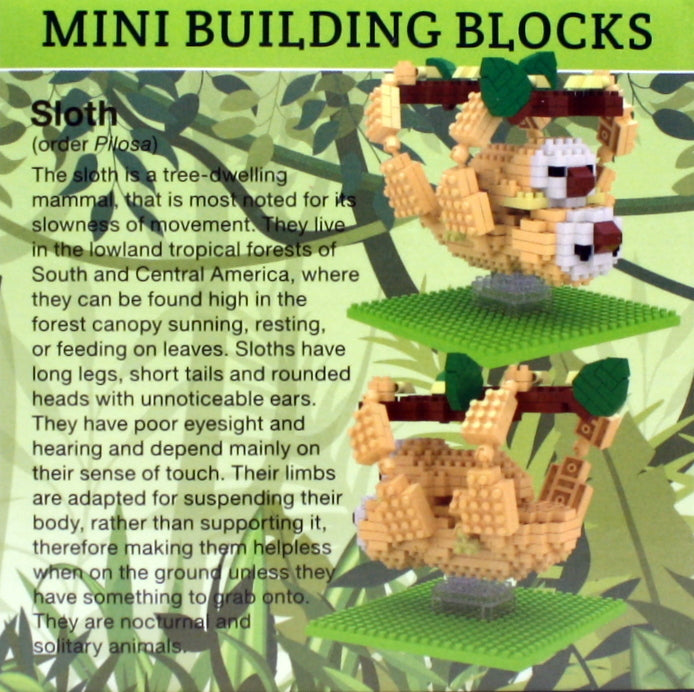 Mini Building Blocks - Sloth - The Country Christmas Loft