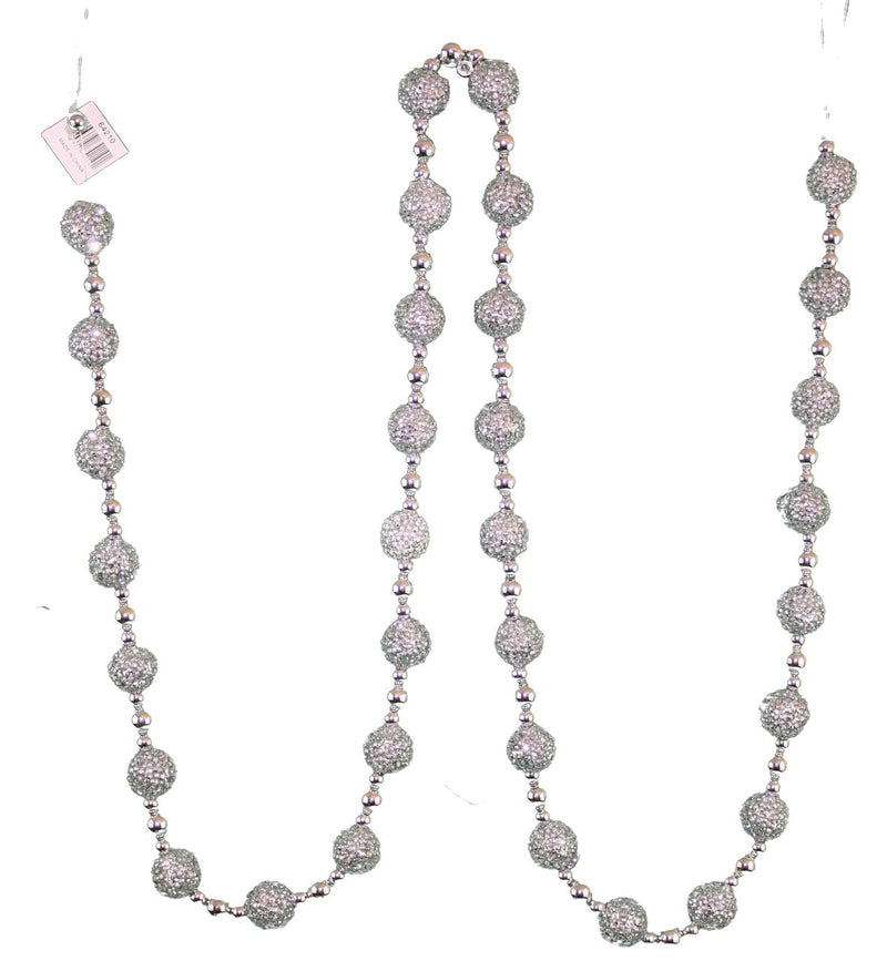 Beaded Garland Silver - 72" - The Country Christmas Loft