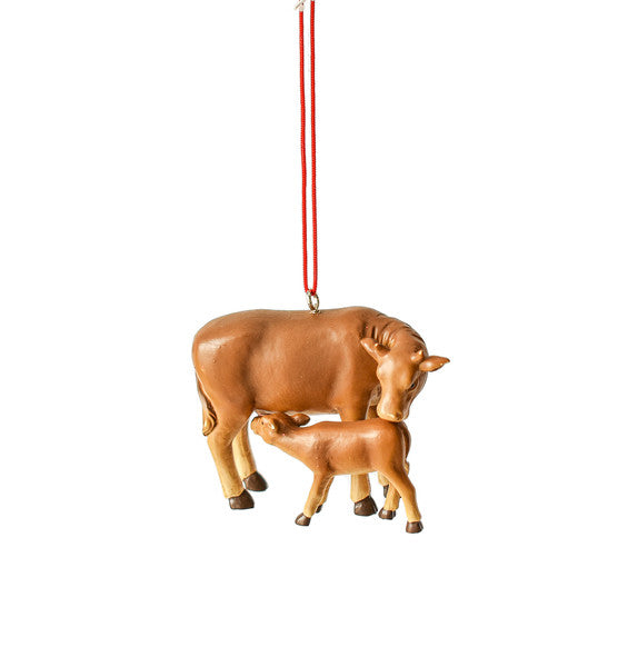 Farm Animal With Baby Ornament - Cows - The Country Christmas Loft