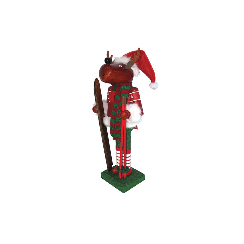 Reindeer Skier Nutcracker - The Country Christmas Loft