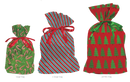 Wrap In A Hurry Pull String Gift Bag 6 piece Assortment - The Country Christmas Loft