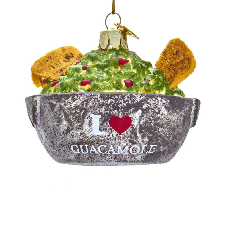 Noble Gems "I Love Guacamole" Bowl Glass Ornament - The Country Christmas Loft