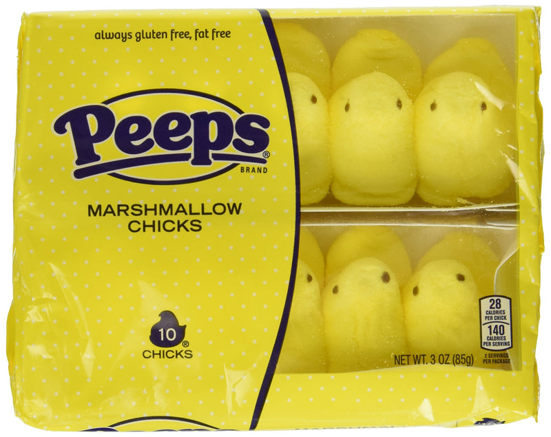 Peeps Yellow Marshmallow Chicks - 10 Count - The Country Christmas Loft