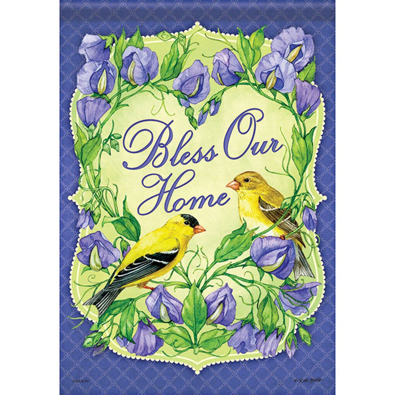Large Flag Goldfinch Blessings - The Country Christmas Loft