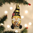 Bee Happy Gnome Glass Ornament - The Country Christmas Loft
