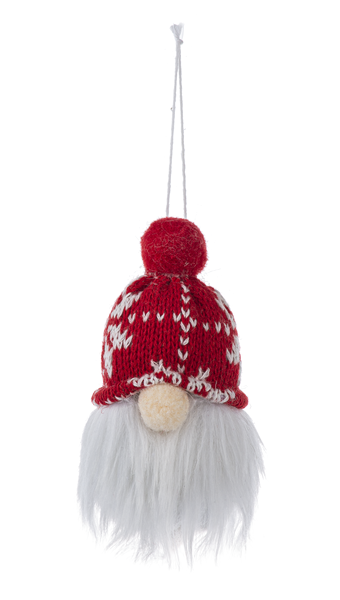 Gnome in Knit Hat Ornament - - The Country Christmas Loft