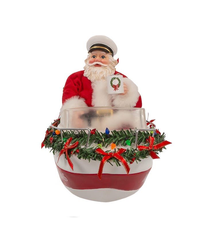 Fabriche Boat Captain Santa - The Country Christmas Loft