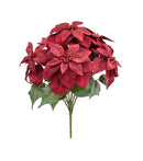 Poinsettia Bush - 20 inch - 5 Head - Burgundy