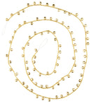 Bright Gold Mini Jingle Bell and Glass Bead Garland - The Country Christmas Loft